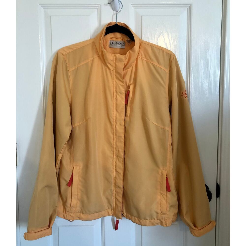 Vintage Orange and Purple Tehama Golf Club Fox Acres Windbreaker- Unisex Medium